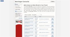 Desktop Screenshot of bobsegerconcerts.com