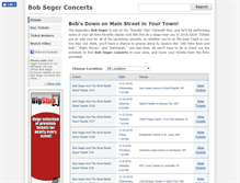 Tablet Screenshot of bobsegerconcerts.com